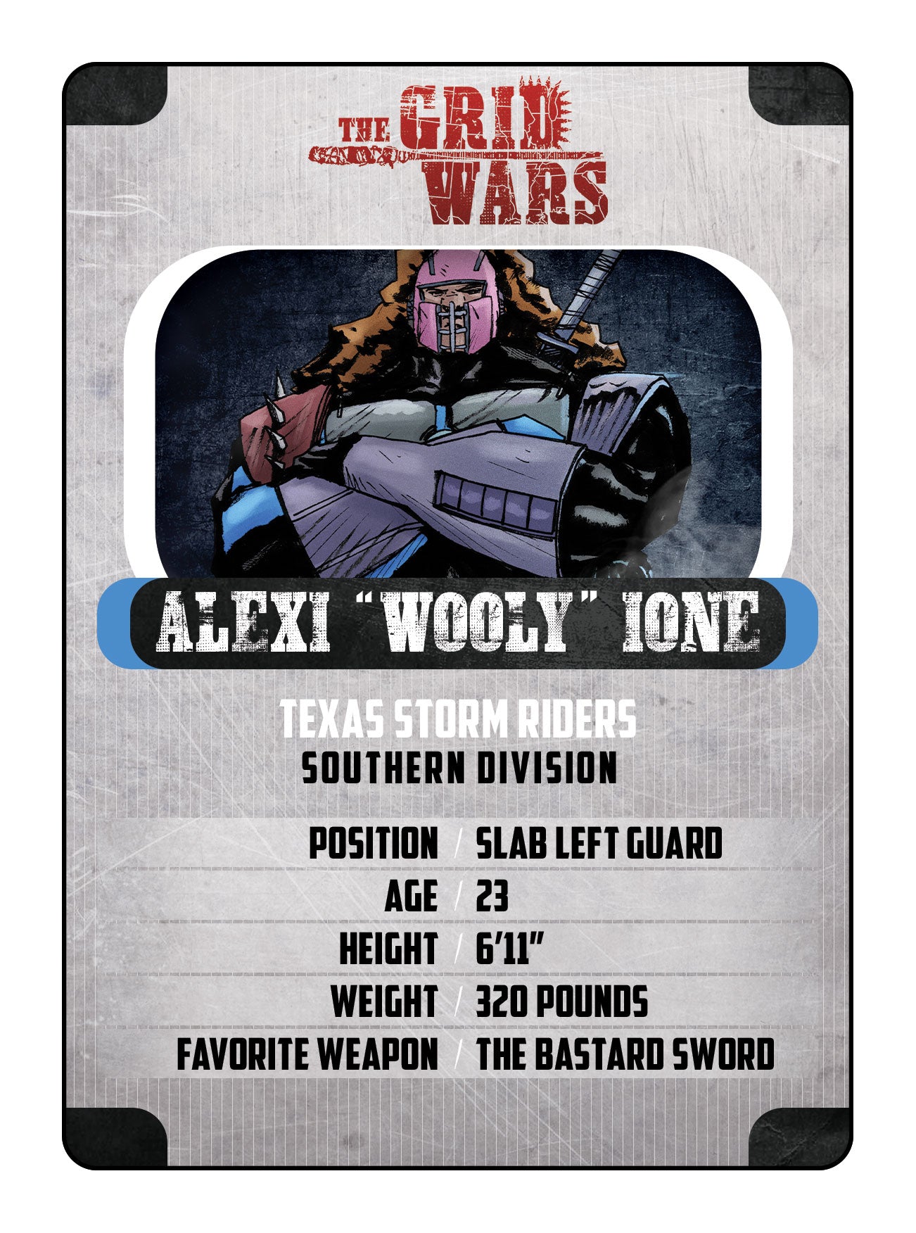 The Grid Wars Trading Card Alexi Back