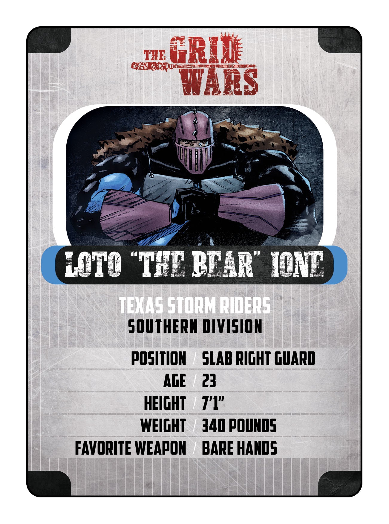 The Grid Wars Trading Card Loto Back