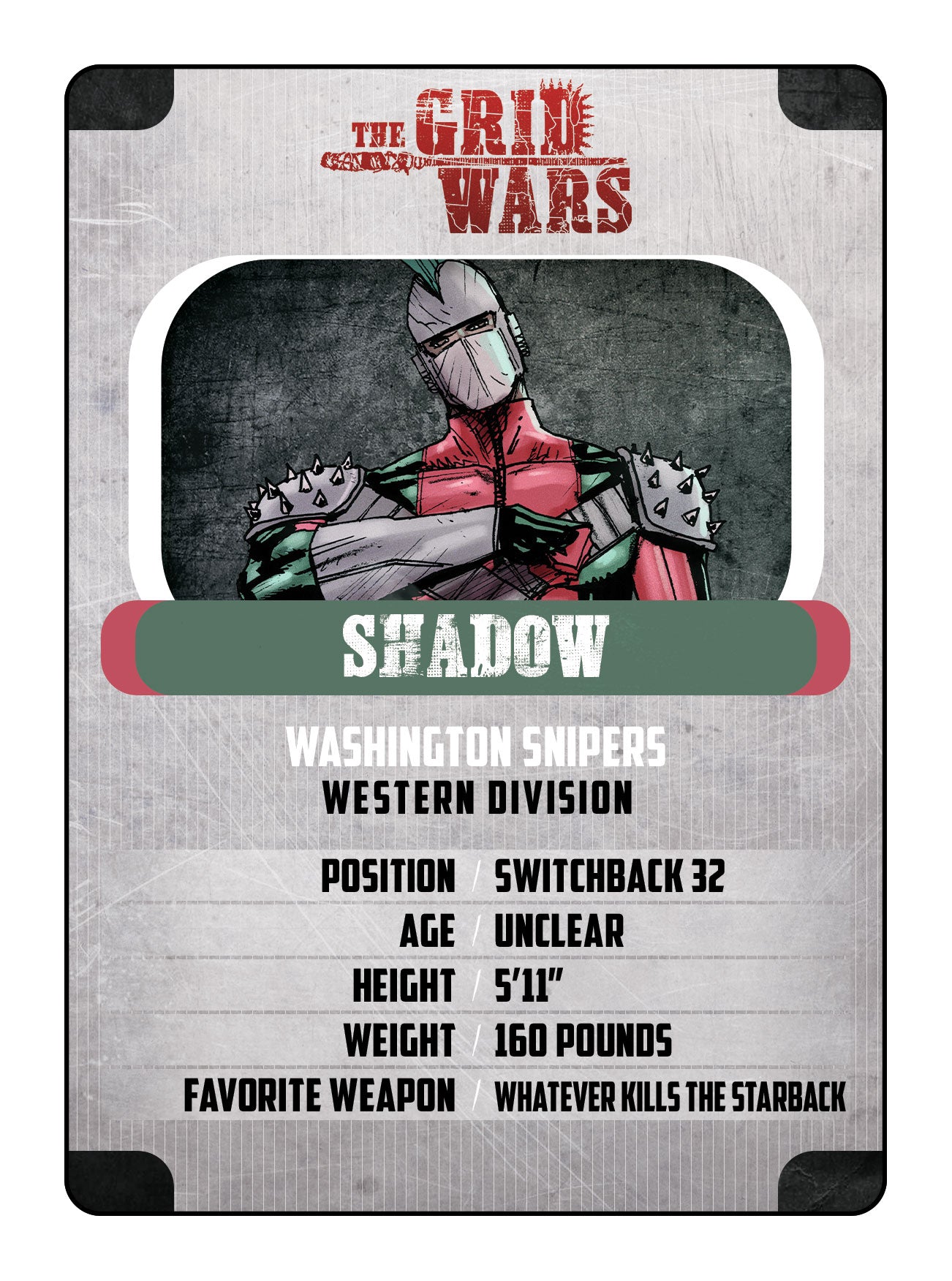 The Grid Wars Trading Card Shadow Back